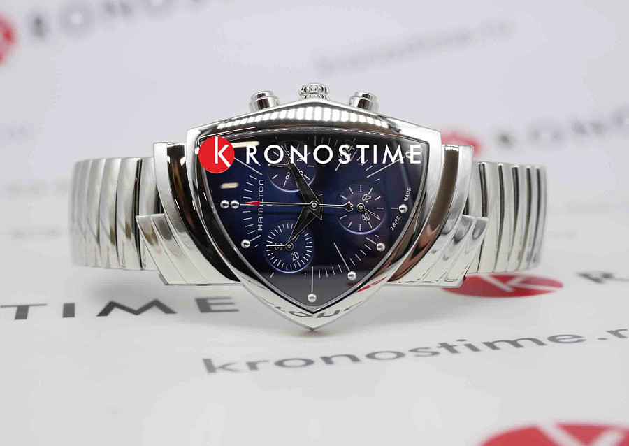 Часы Hamilton Ventura Chrono Quartz H24432141 — кварцевые, сталь