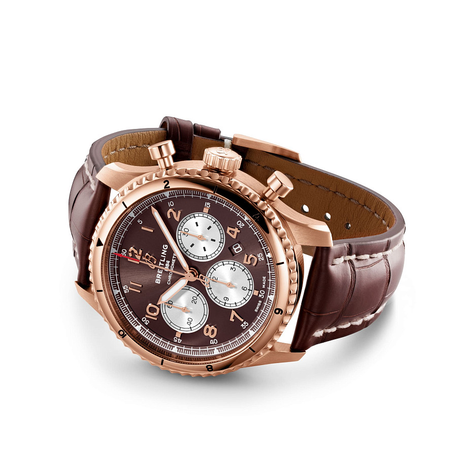Часы Breitling Aviator 8 B01 Chronograph 43 RB0119131Q1P1 — золото, Швейцария