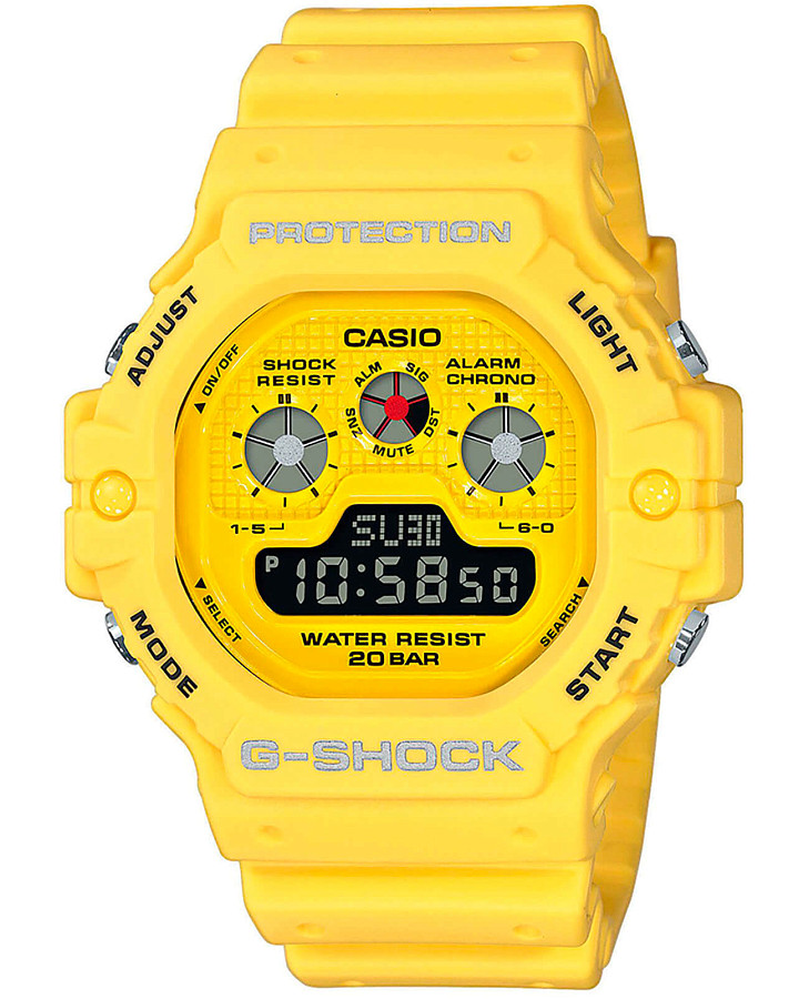 Часы Casio G-Shock DW-5900RS-9 — мужские, желтый
