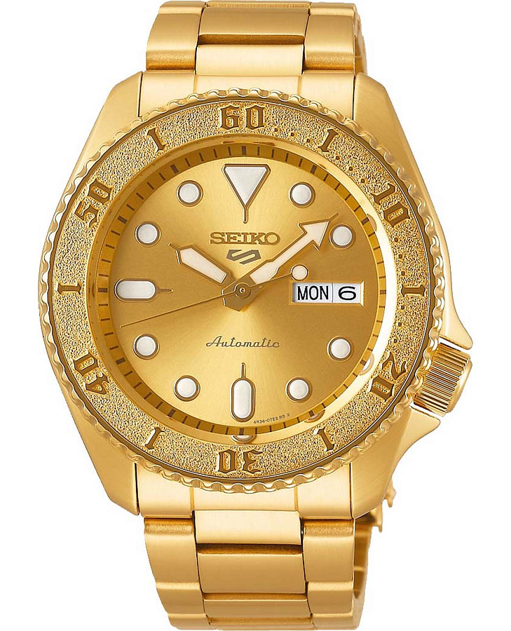 Часы Seiko 5 Sports SRPE74K1 — мужские, золотистый