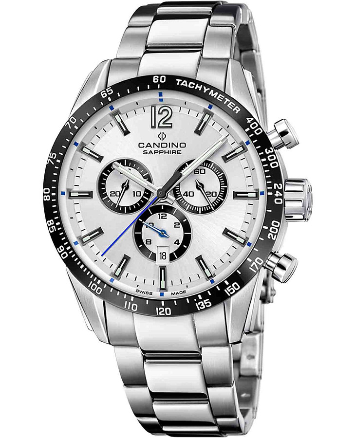 Часы Candino Gents Sport C4757/A — мужские, серебристый