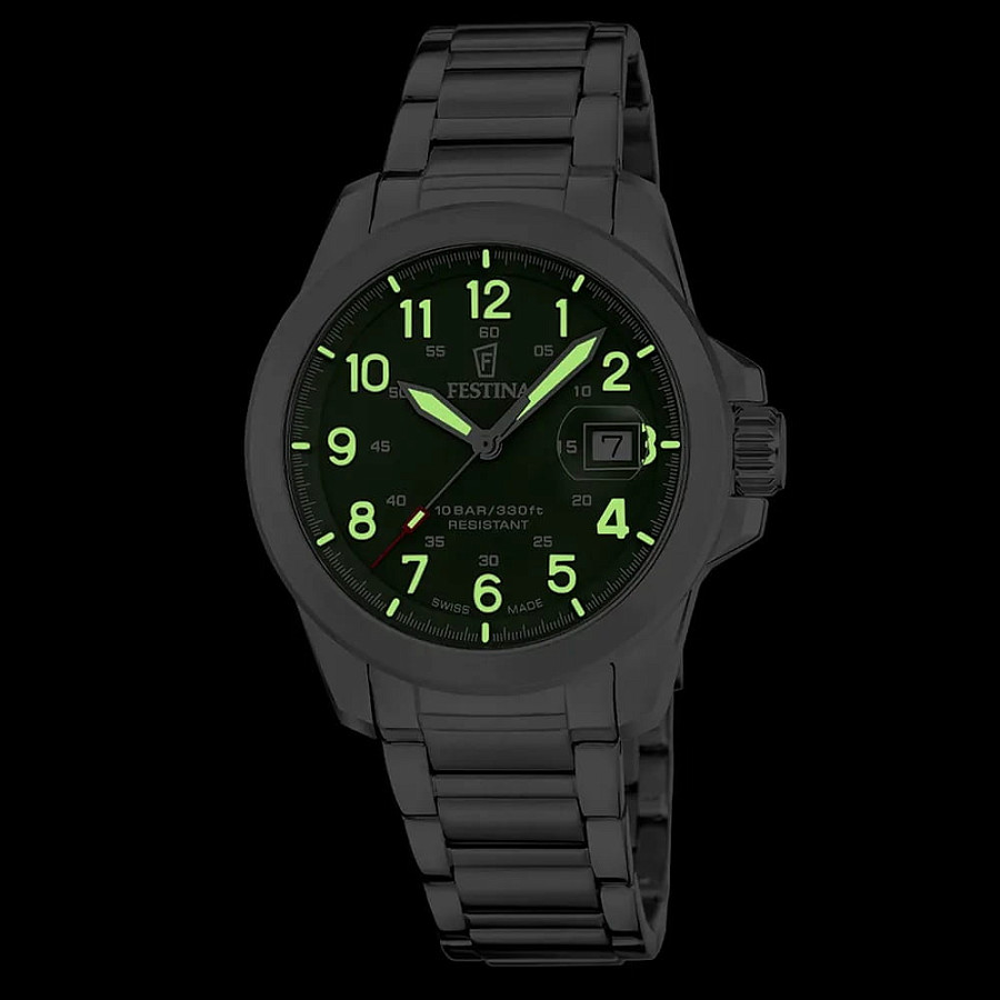 Часы Festina Swiss Made F20081/3 — мужские, серебристый