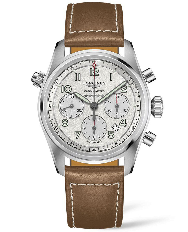 Часы Longines Spirit L3.820.4.73.2 — мужские, серебристый
