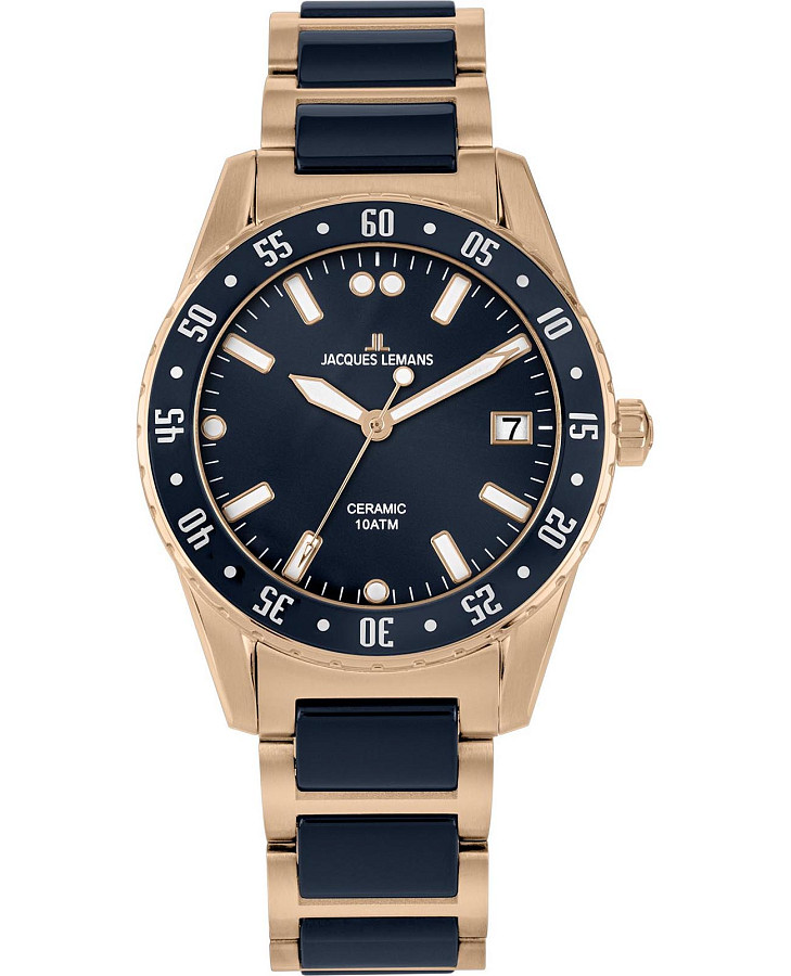 Часы Jacques Lemans High Tech Ceramic 42-12H — женские, синий
