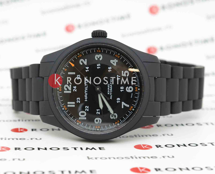 Часы Hamilton Khaki Field Titanium Auto H70215130 — механические, титан металл