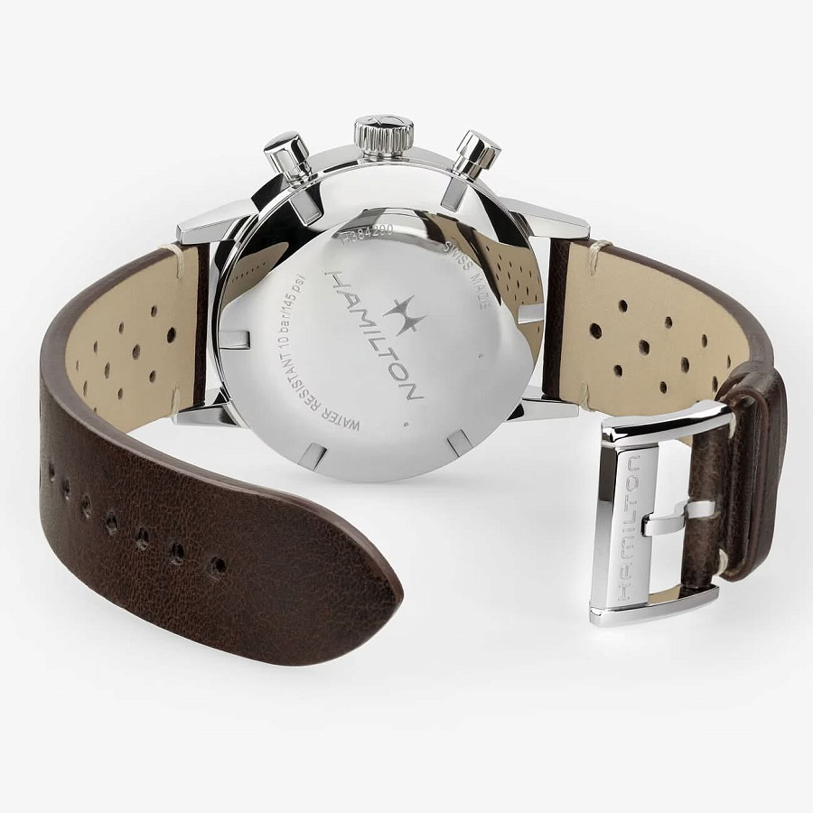 Часы Hamilton American Classic Intra-Matic Chronograph H H38429591 — мужские, кожаный