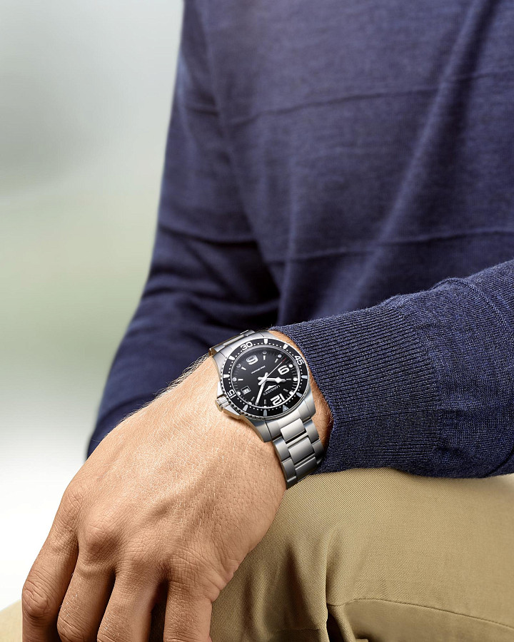Часы Longines HydroConquest L3.740.4.56.6 — металл сталь, нержавеющая сталь
