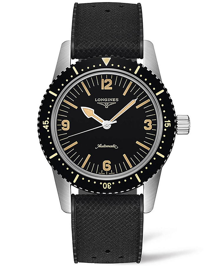 Часы Longines Skin Diver Watch L2.822.4.56.9 — мужские, черный
