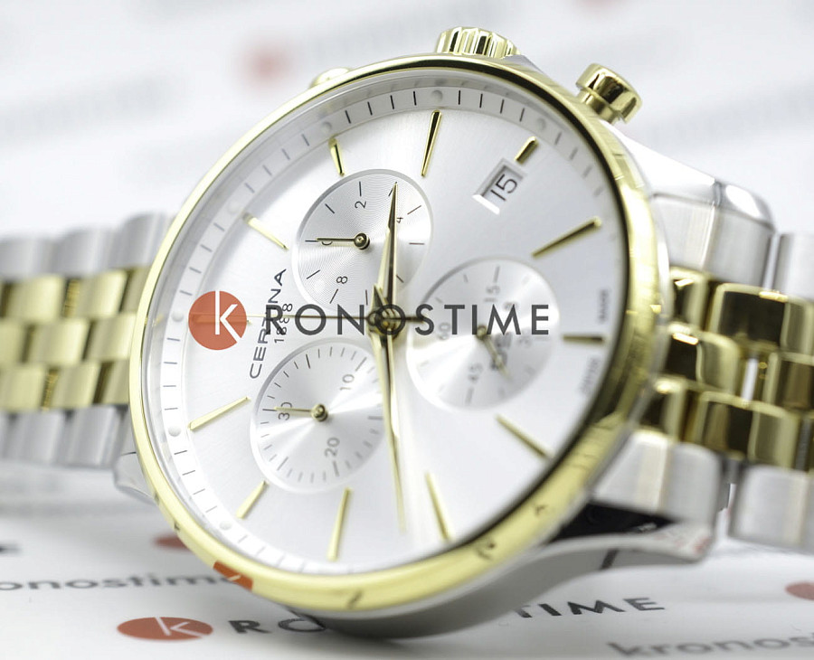 Часы Certina DS-8 Chrono C045.417.22.031.00 — нержавеющая сталь с pvd-покрытием, мужские