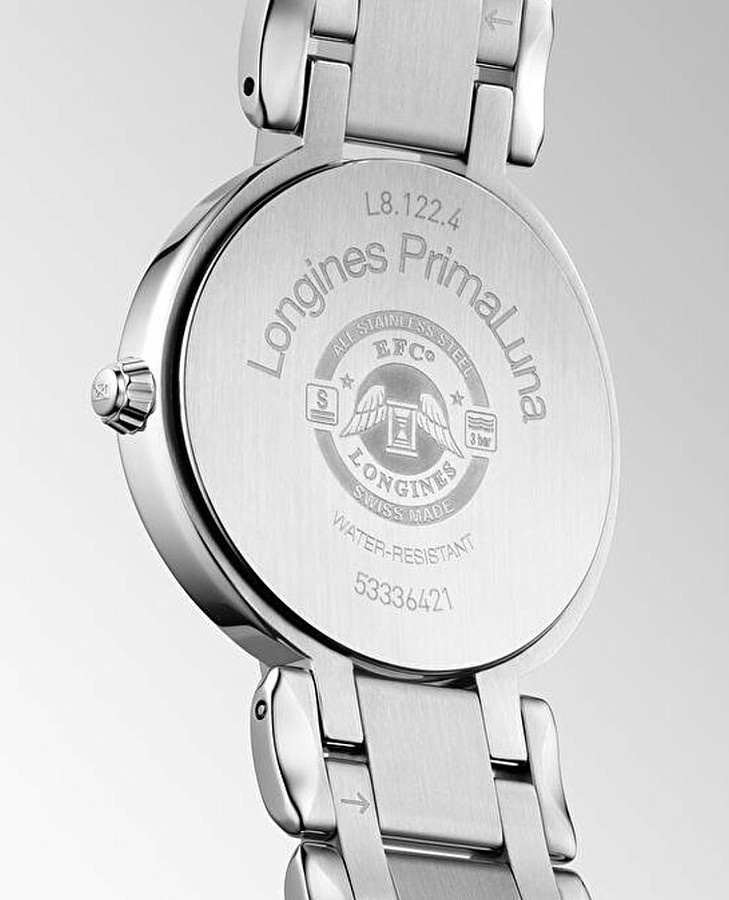 Часы Longines PrimaLuna L8.122.4.90.6 — серебристый, металл сталь