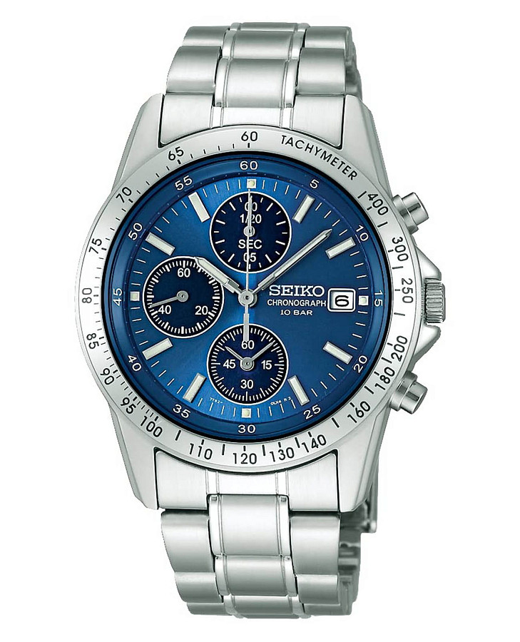Часы Seiko Spirit Chronograph SBTQ071 — мужские, синий
