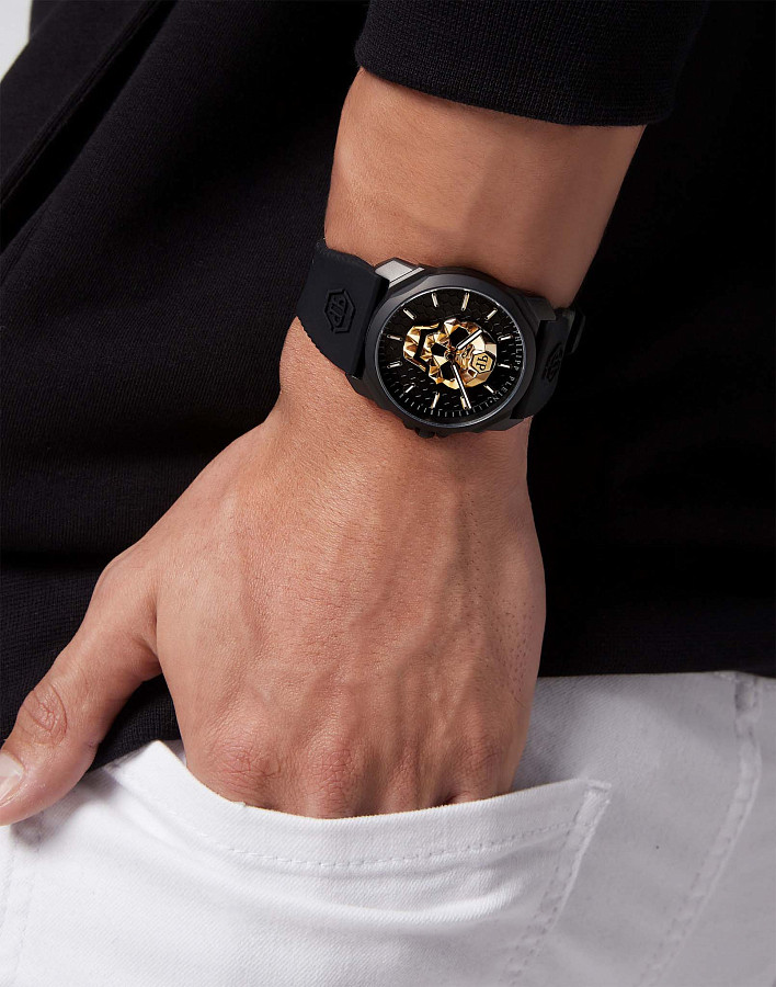 Часы Philipp Plein The Skull King PWLAA0322 — кварцевые, металл сталь