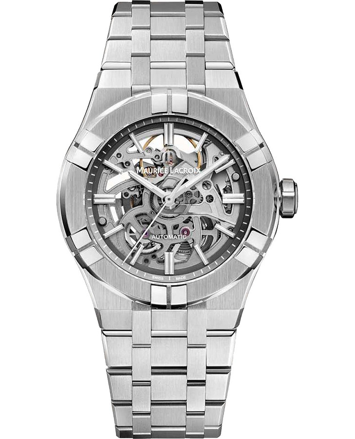 Часы Maurice Lacroix Aikon Urban Tribe Skeleton Limited Edition AI6007-SS002-030-1 — мужские, серебристый