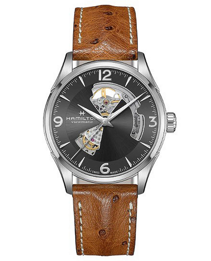 Часы Hamilton Jazzmaster Open Heart Auto H32705581 — мужские, серый