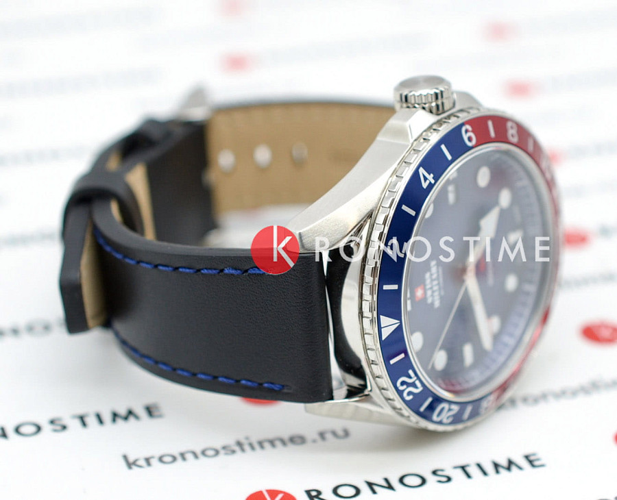 Часы Swiss Military by Chrono Quartz GMT SM34095.06 — металл сталь, Швейцария