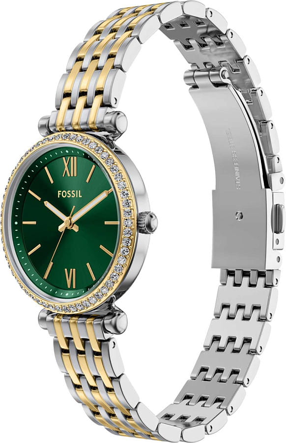 Часы Fossil Carlie ES5439 — нержавеющая сталь с pvd-покрытием, женские