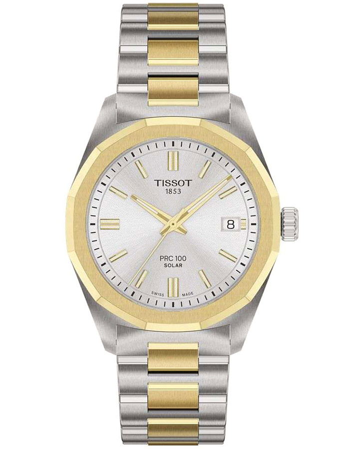 Часы Tissot PRC 100 Solar Quartz 34mm T151.822.22.031.00 — женские, белый