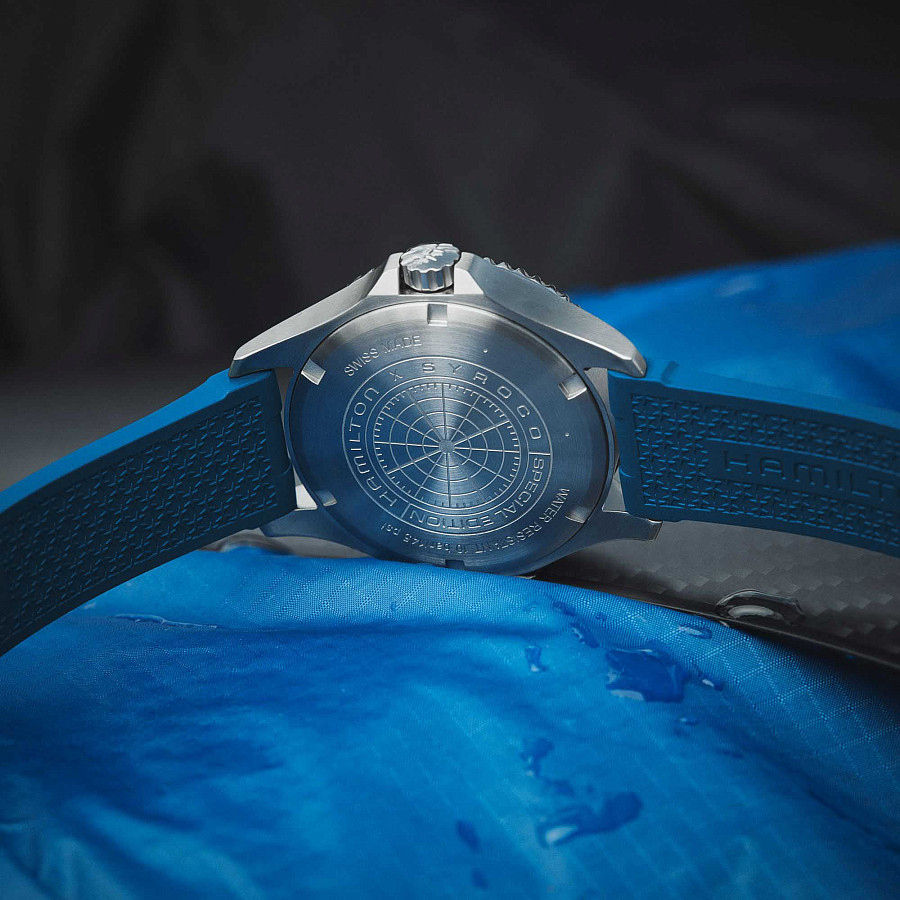 Часы Hamilton Khaki Navy Scuba AAuto Syrocco Special Edition H82385340 — механические, металл сталь