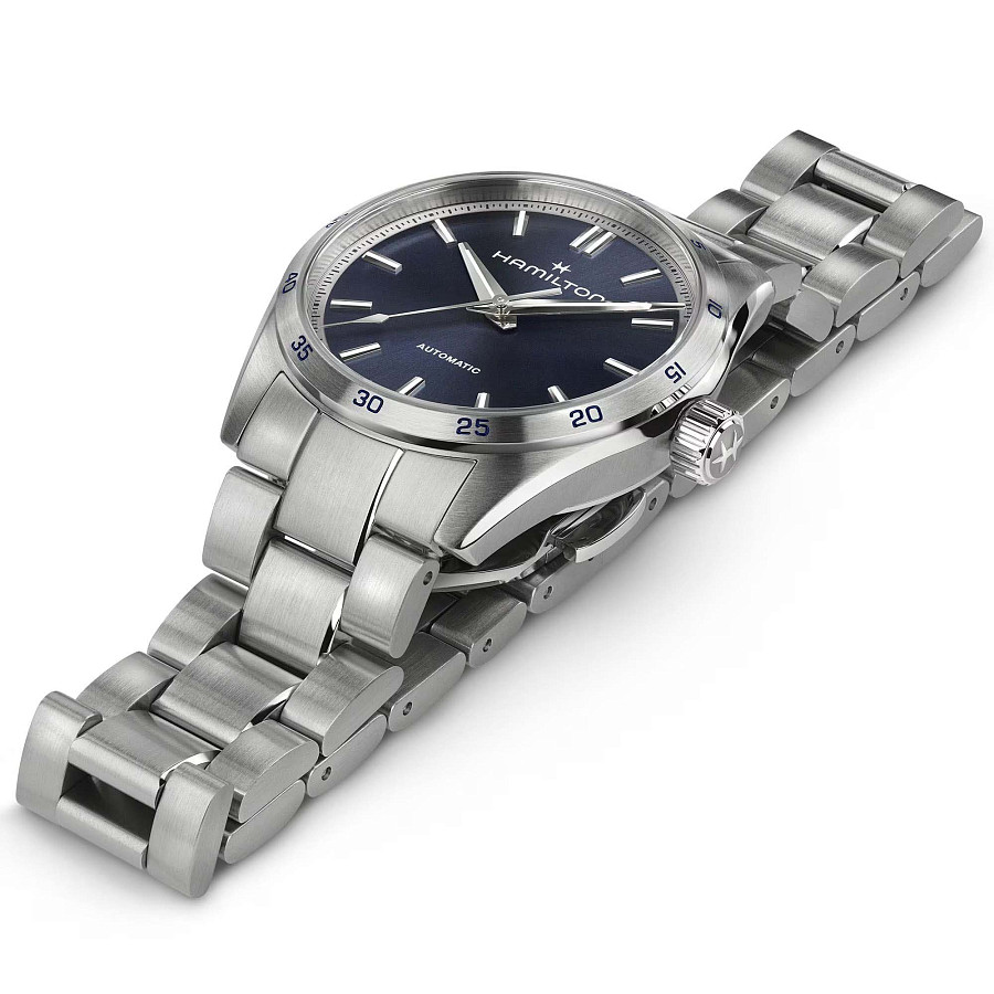 Часы Hamilton Jazzmaster Performer Auto H36115140 — синий, сталь металл
