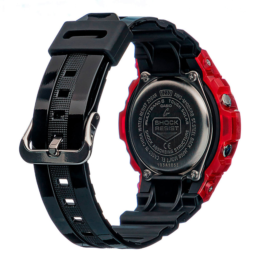 Часы Casio G-Shock AWG-M100SRB-4A — пластик, мужские