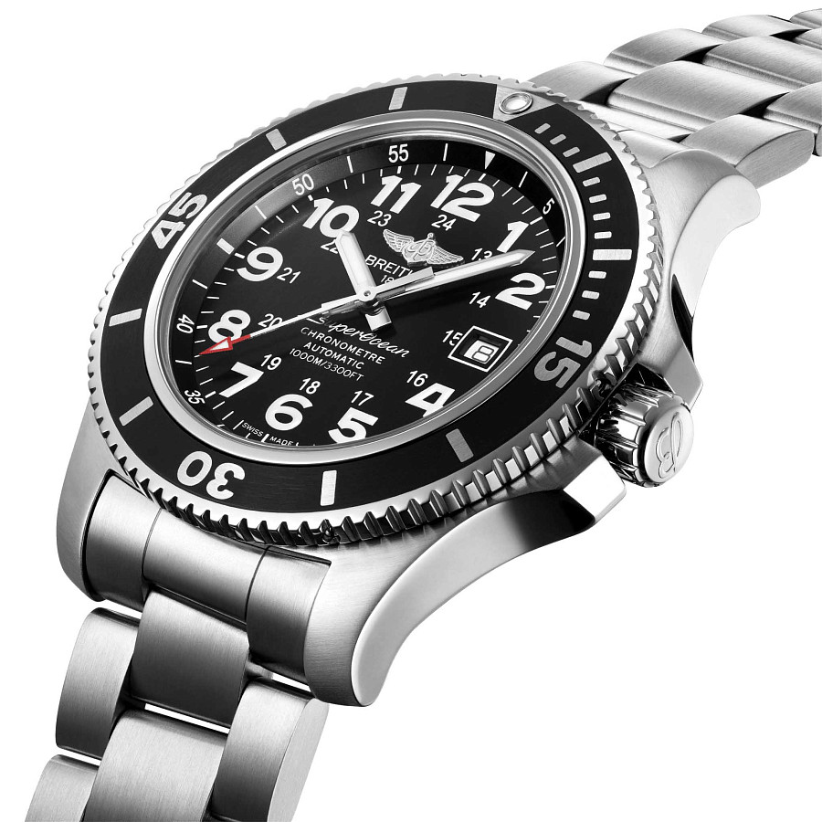 Часы Breitling Superocean II 44 A17392D71B1A1 — механические, сталь металл