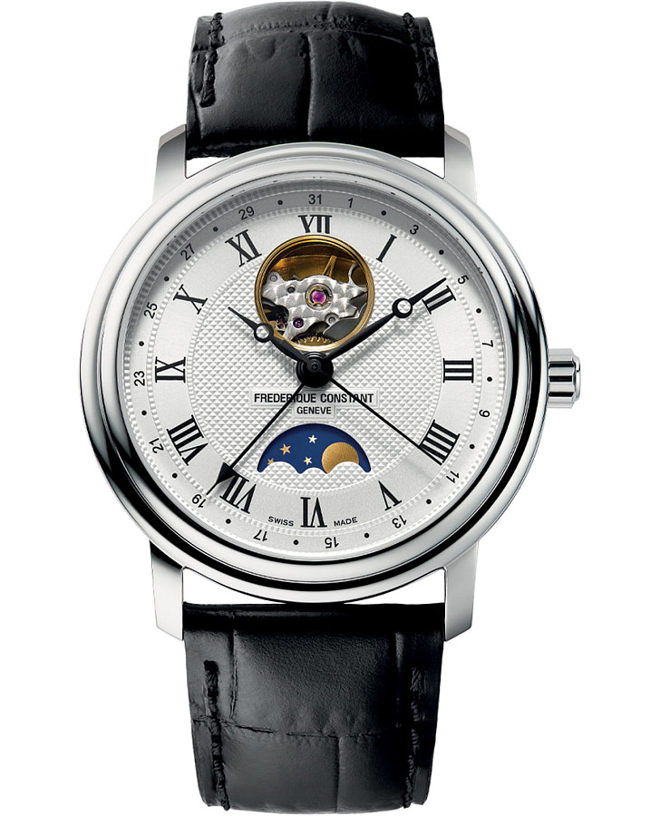 Часы Frederique Constant Classics Heart Beat Moonphase FC-335MC4P6 — мужские, белый