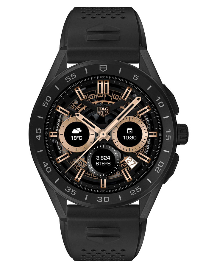 Часы TAG Heuer Connected Calibre E3 - 45 mm SBG8A80.BT6221 — мужские, черный