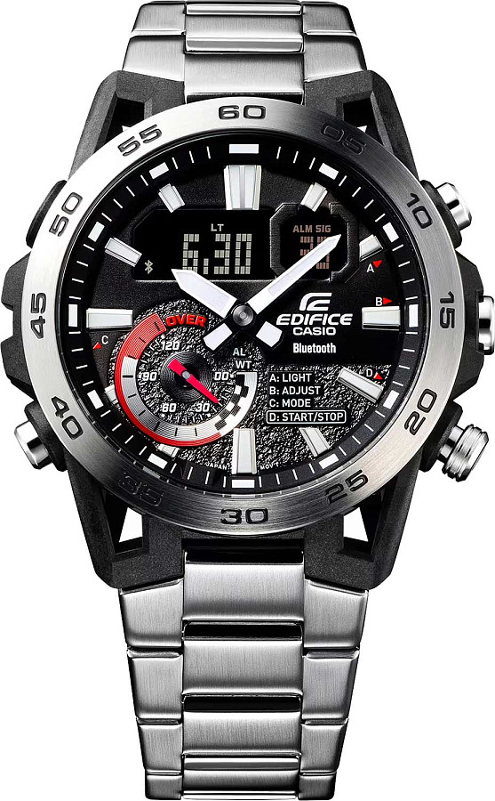 Часы Casio Edifice ECB-40D-1ADF (ECB-40D-1A) — металл сталь карбон, Япония