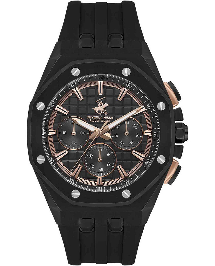 Часы Beverly Hills Polo Club Quartz BP3624X.651 — мужские, черный