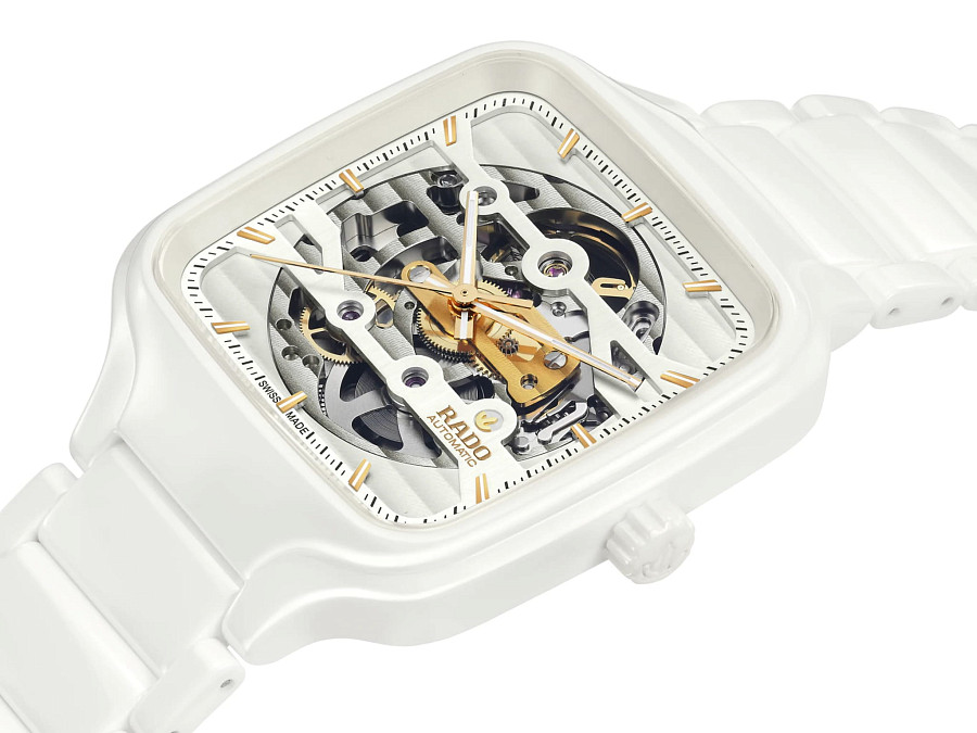 Часы Rado True Square Automatic Skeleton R27126012 — механические, керамика