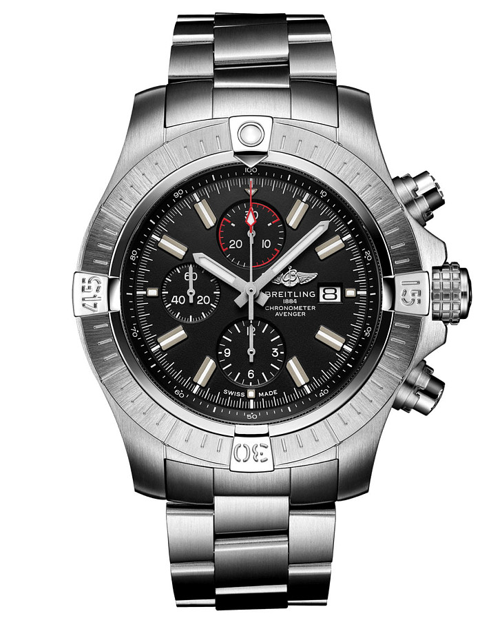 Часы Breitling Super Avenger Chronograph 48 A13375101B1A1 — мужские, черный