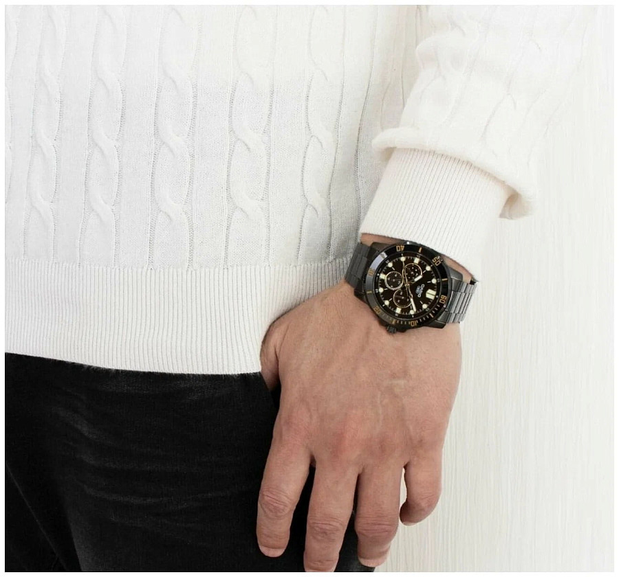 Часы Casio Collection MTP-VD300B-5E — кварцевые, металл сталь