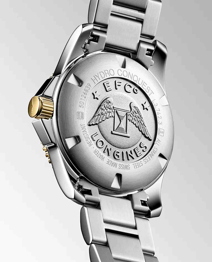 Часы Longines Hydroconquest L3.742.3.56.7 — черный, сталь металл