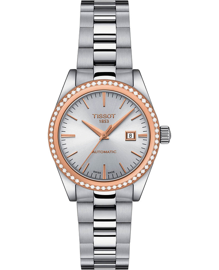 Часы Tissot T-My Lady Automatic 18K Gold T930.007.41.031.00 — женские, серебристый