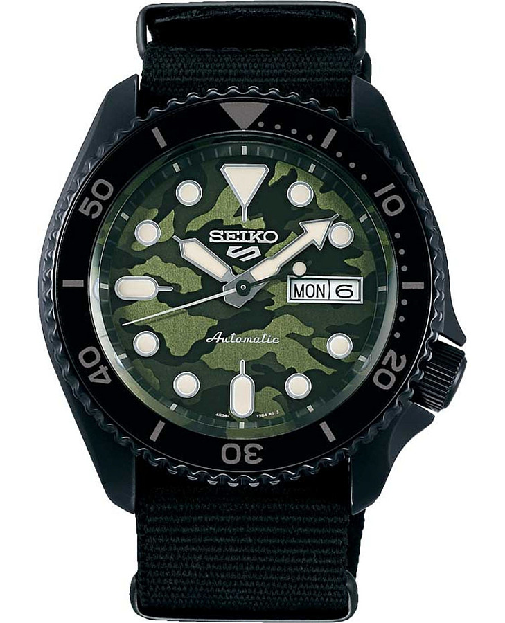Часы Seiko 5 Sports SRPJ37K1 — мужские, зеленый