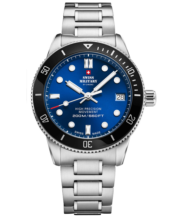 Часы Swiss Military by Chrono Сверхточные SM34089.02 — женские, синий