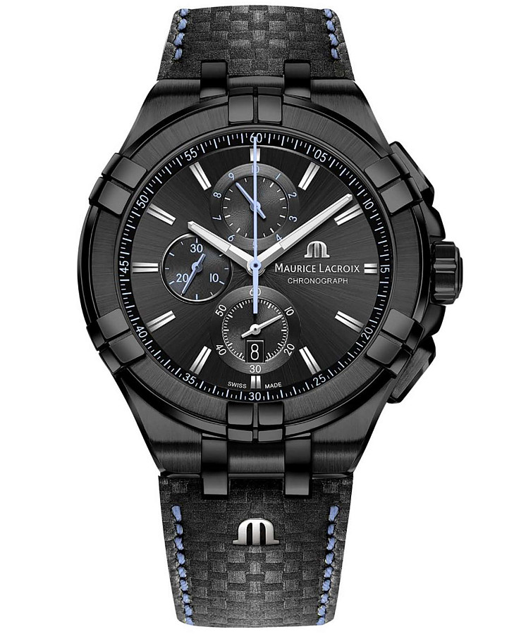 Часы Maurice Lacroix Aikon Chronograph AI1018-PVB01-337-1 — мужские, черный