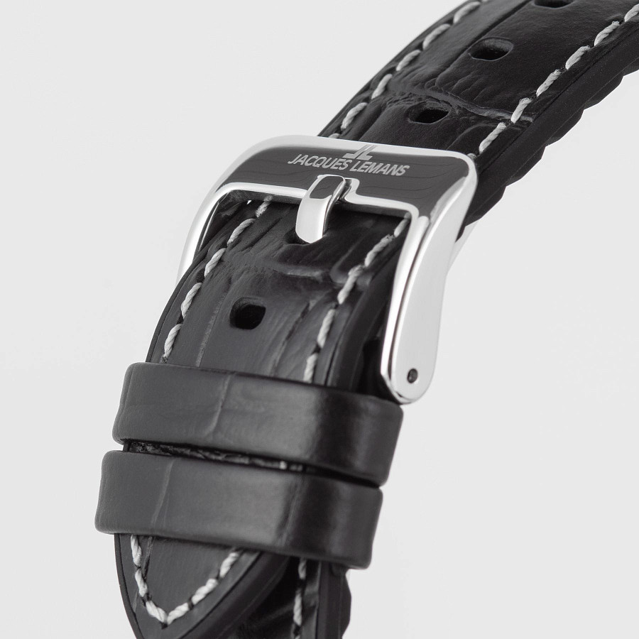 Часы Jacques Lemans Liverpool Diver 1-2205G — кожа + силикон, мужские