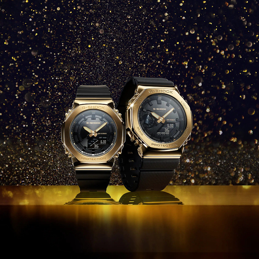Часы Casio G-Shock GM-2100G-1A9DR (GM-2100G-1A9) — черный, электронные