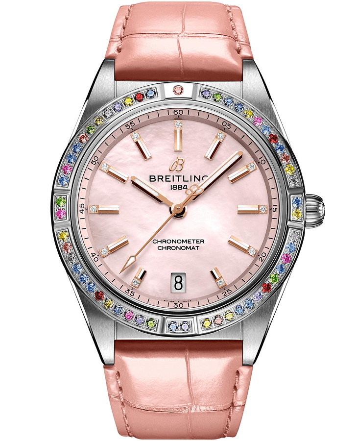 Часы Breitling Chronomat Automatic 36 South Sea G10380BB1K1P1 — женские, розовый