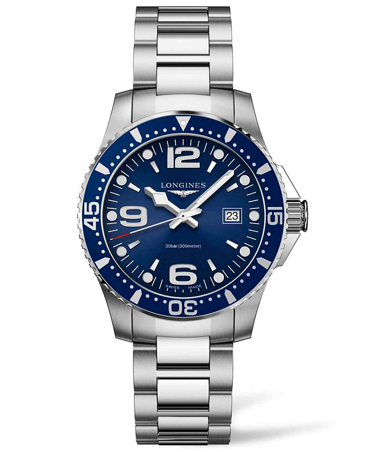 Часы Longines HydroConquest L3.730.4.96.6 — мужские, синий