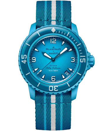 Swatch x Blancpain Blue Lagoon SO35L400