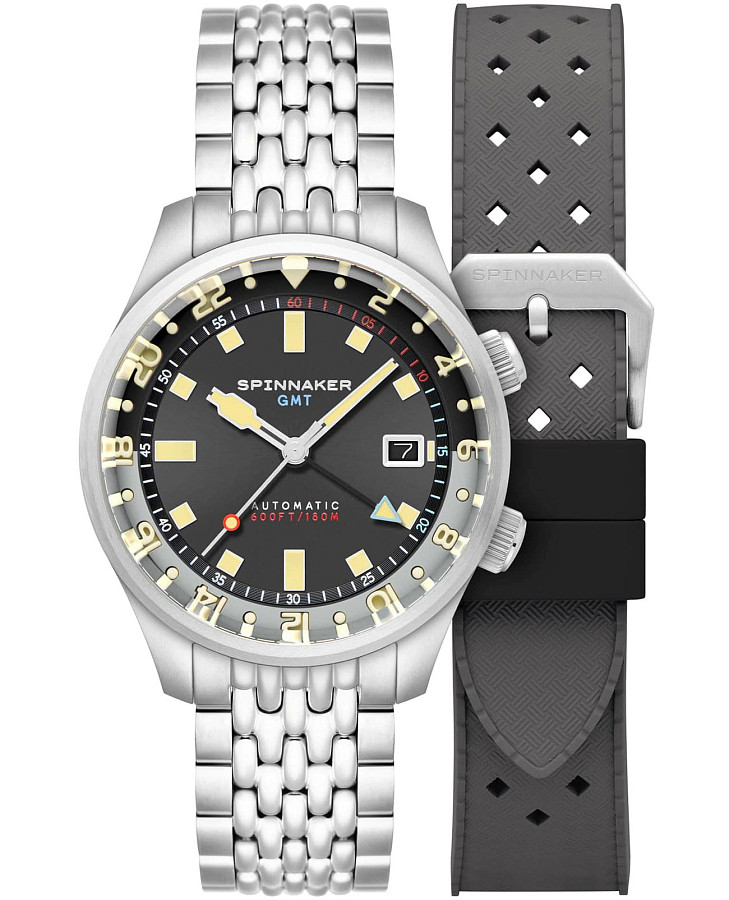 Часы Spinnaker Bradner Gmt Automatic SP-5121-33 — мужские, черный