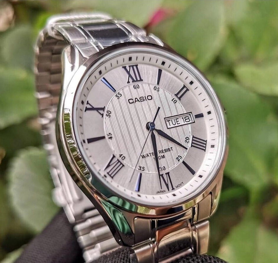 Часы Casio Collection MTP-1384D-7A2VDF (MTP-1384D-7A2) — серебристый, кварцевые