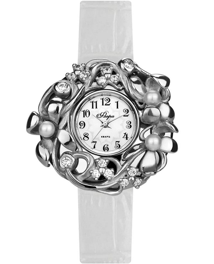 Часы УЧЗ Flora 1143L-1 — женские, перламутровый