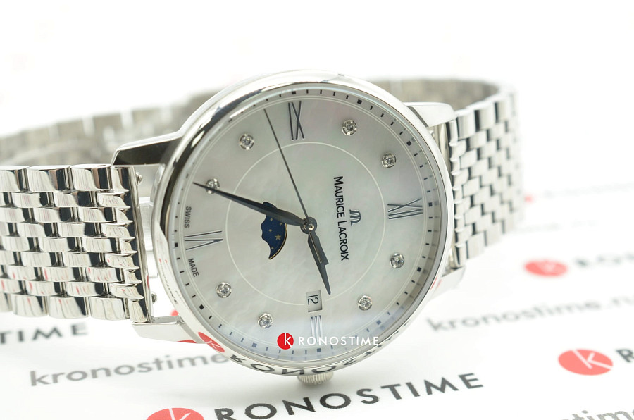 Часы Maurice Lacroix Eliros Moonphase EL1096-SS002-170-1 — кварцевые, сталь металл