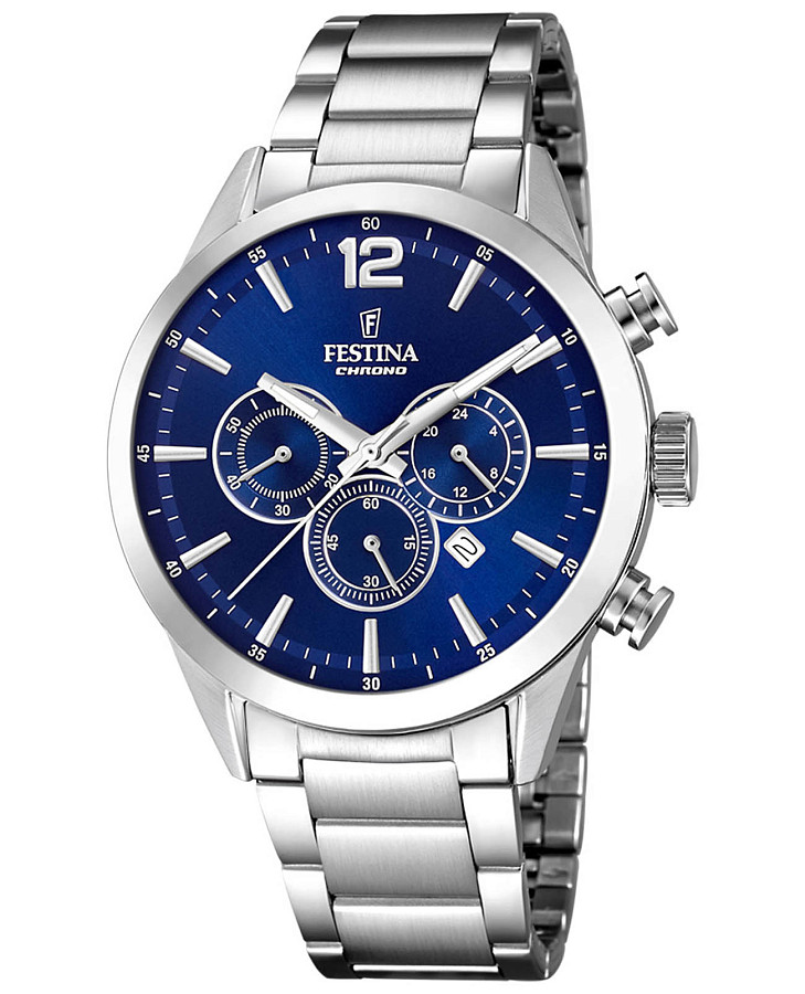 Часы Festina Timeless Chrono F20343/7 — мужские, синий