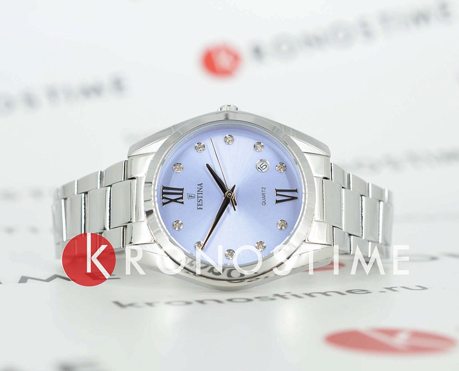 Часы Festina Boyfriend F16790/B — кварцевые, металл сталь