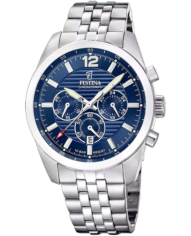 Часы Festina Timeless Chrono F20742/1 — мужские, синий