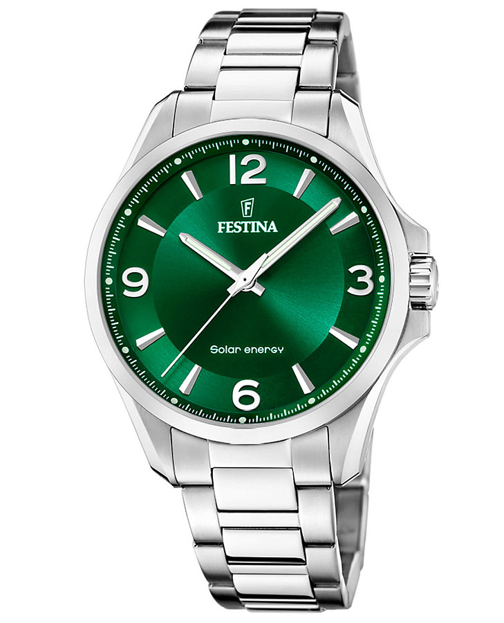 Часы Festina Solar F20656/3 — мужские, зеленый